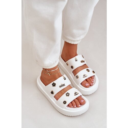 PS1 Foam Women's Slippers With Clips White Ravanala Cene