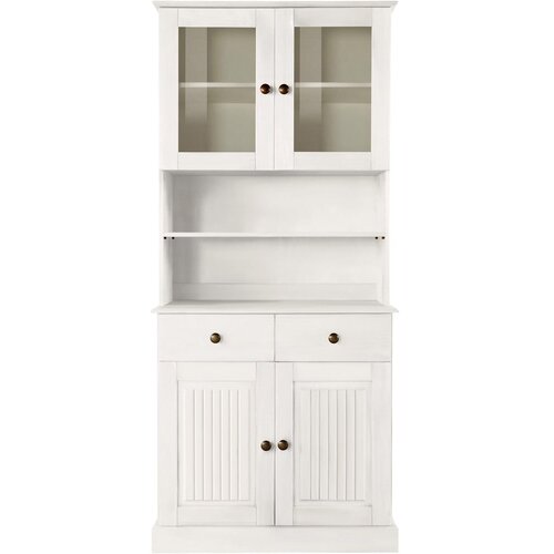 Støraa Bijela vitrina od masivnog bora 181x34 cm Mille – Cene