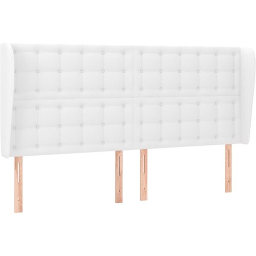 Maison Chic vzglavna omarica - nočna omarica - posteljna omarica z u&scaron;esi belo 203x23x118/128 cm umetno usnje, (21711365) Cene