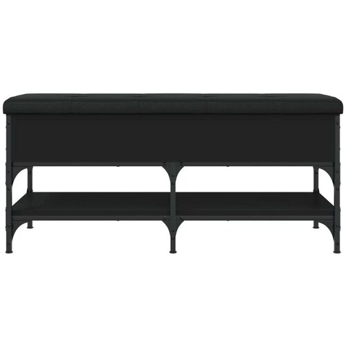  Klupa za cipele crna 102 x 42 x 45 cm od konstruiranog drva Slike