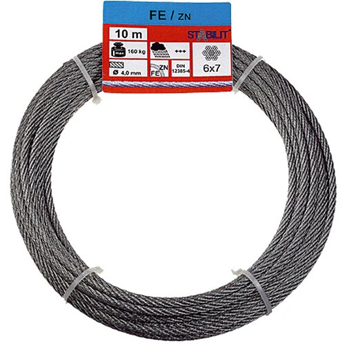 STABILIT Žična vrv Stabilit (obremenljivost: 160 kg, 4 mm x 10 m, pocinkana) Cene