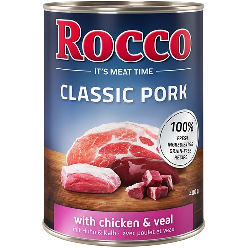 Rocco Classic Pork 6 x 400g Svinjina s piščancem in teletino Cene