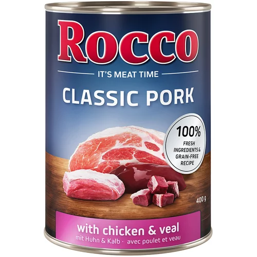 Rocco Classic Pork 6 x 400g Svinjina s piščancem in teletino