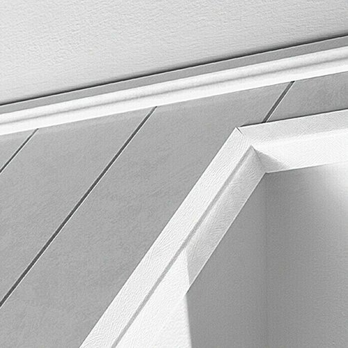 LOGOCLIC Rubna lajsna Bijela strukturirana (2,6 m x 28 mm x 28 mm) Slike