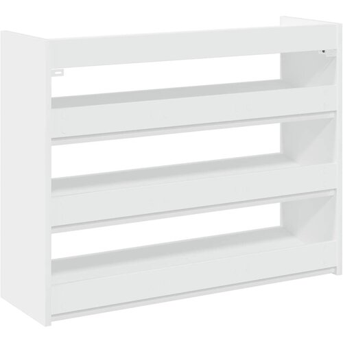  Stalak za cipele bijeli 80x25x62 cm od konstruiranog drva Slike