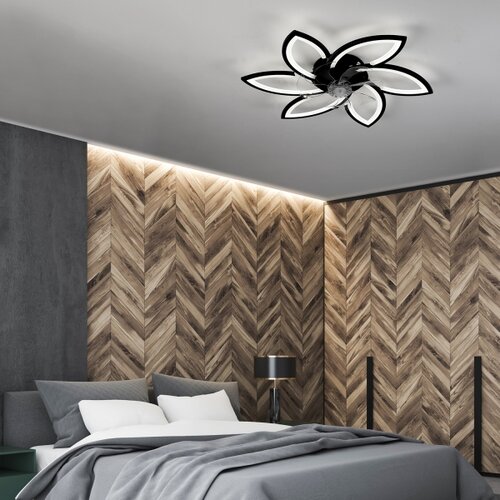  Brilagi-LED Prigu&amp;scaron;iva svetiljka sa ventilatorom LED/50W/230V 3000-6500K crna+daljinski upravljač Slike