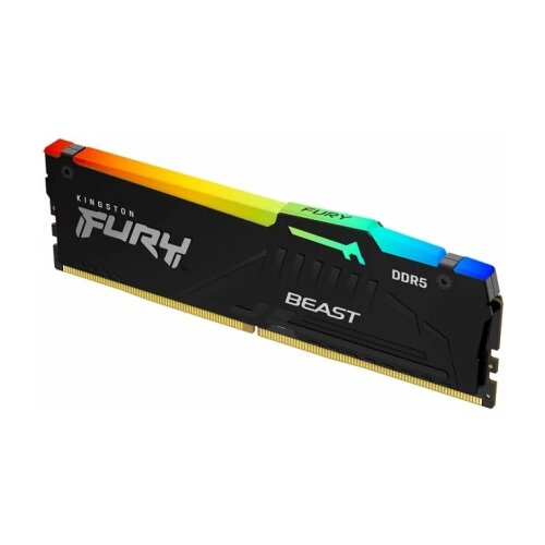 Kingston DDR5 16GB 5600MT/s [fury beast rgb], non-ecc udimm, CL40 1.25V, 288-Pin 1Rx8, black, w/rgb heatsink, xmp Cene