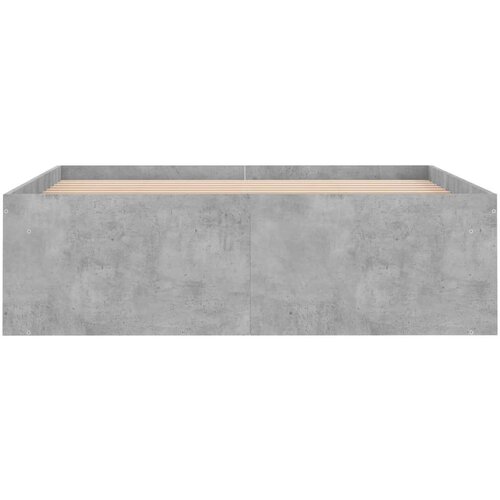  Kreveta siva boja betona 120 x 190 cm mali bračni Slike