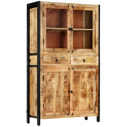 VidaXL Visoka omarica 100x40x175 cm iz trdnega mangovega lesa, (20656097) Slike