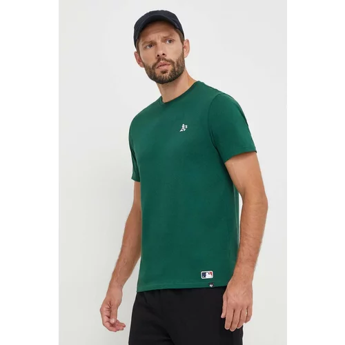 47 Brand Pamučna majica MLB Oakland Athletics za muškarce, boja: zelena, bez uzorka