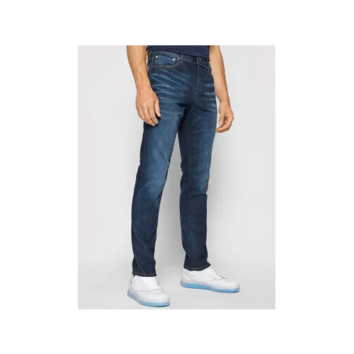 Jack & Jones Jeans hlače Tim 12118215 Mornarsko modra Slim Fit
