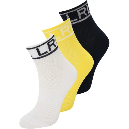 Polo Ralph Lauren Čarape žuta / crna / bijela