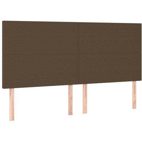  LED uzglavlje tamnosmeđe 180x5x118/128 cm od tkanine Slike