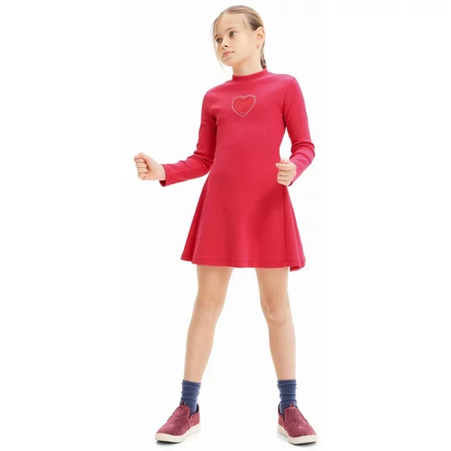 Desigual Otroška obleka vijolična barva
