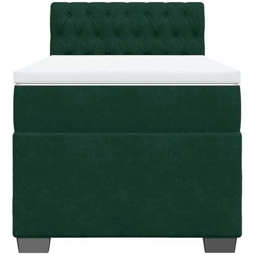 Box spring krevet s madracem tamnozeleni 90x190 cm bar&amp;scaron;unasti Slike