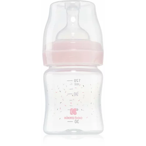 Kikka Boo Hippo Dreams steklenička za dojenčke 0 m+ Pink 120 ml