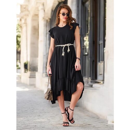 Resti Women's midi dress with ruffles and short sleeves Cene