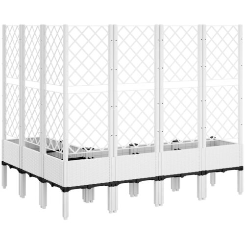  Vrtna sadilica s re&amp;scaron;etkom bijela 160 x 120 x 142 cm PP Slike