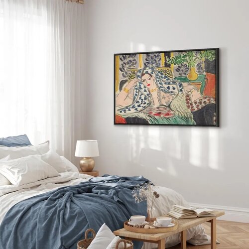  Slika - Henri Matisse – Odalisque at Fautenuil 90x60 U crnom drvenom okviru Cene