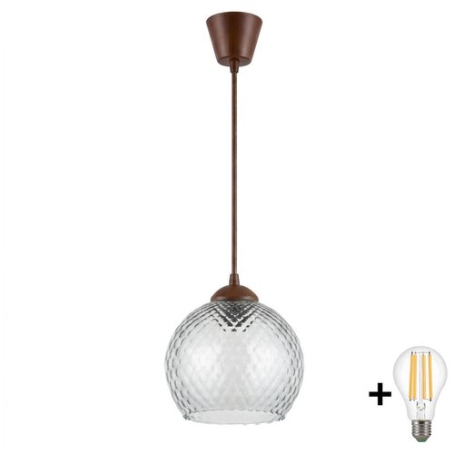 Brilagi LED luster na sajli R GLASS 1xE27/60W/230V prečnik 25 cm braon/dimno siva Cene