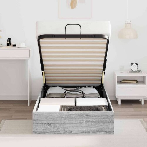  Otoman krevet Siva Sonoma 193 x 120 x 25 cm Iverica - Sivi hrast sonoma 90 x 200 cm Slike