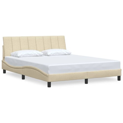  Okvir za krevet bez madraca Hanko krem 160x200 cm od tkanine Slike