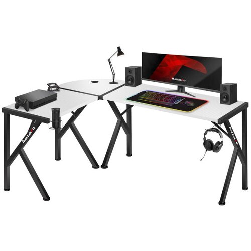 Huzaro 6.3 Bijeli kutni stol za igranje 154 cm Slike