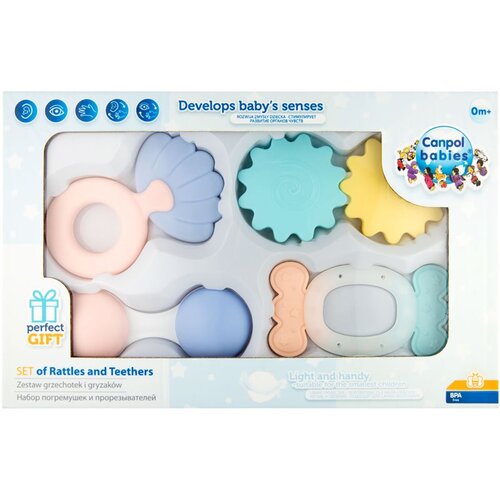 Canpol Pastels zvečka s grickalicom poklon set 0m+ Cijene