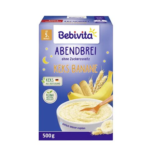 Bebivita Večerna kaša s piškoti in banano, brez dodanega sladkorja Cene