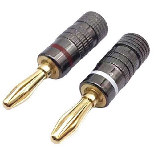 INF Banana pozlačeni vtiči 4 mm, 4 kos, (21276067) Cene