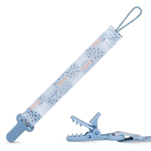 Baboo Textile Soother Holder kopča za dudu Blue Haze 1 kom Slike