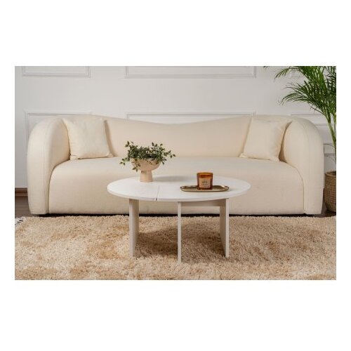 Hanah home Nordure Klub sto Moira, O90x41cm, Bijela Slike