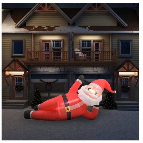  Napihljiv Božiček LED IP44 rdeč 360 cm XXL Cene