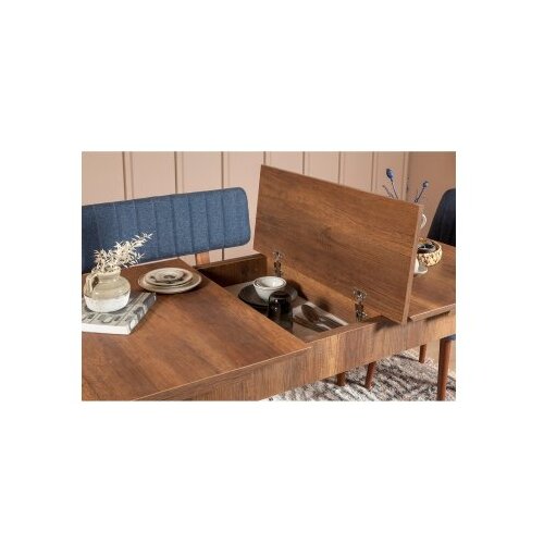  Set trpezarijski sto, 2 trpezarijske stolice i klupa Vina 1048, Orah Slike