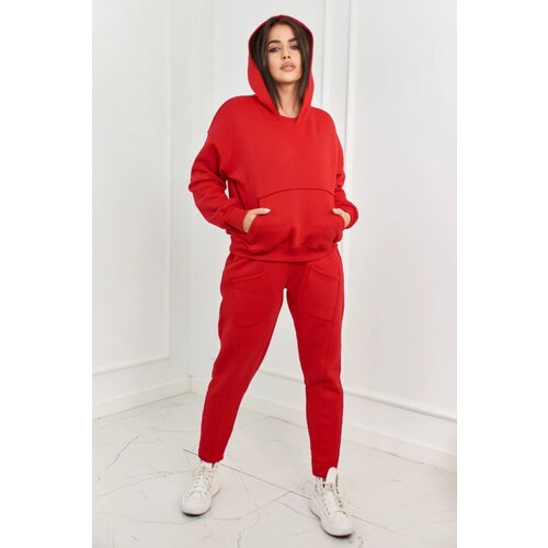 Kesi Insulated set sweatshirt + trousers red Cene