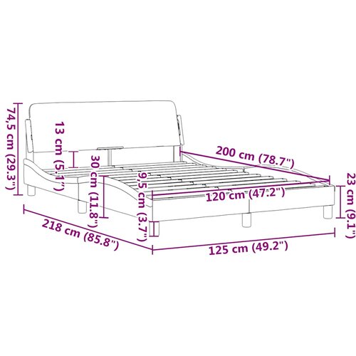  Okvir za krevet Dover tamnosivi 120 x 200 cm od tkanine Slike