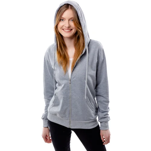 Glano Women's Hoodie with Zipper - gray