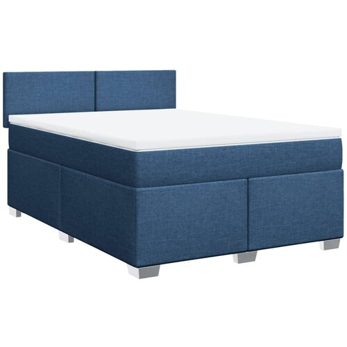 Maison Chic Box spring postelja - Vzmetna postelja z vzmetnico modra 140x200 cm blago SL24338, (21879879) Cene