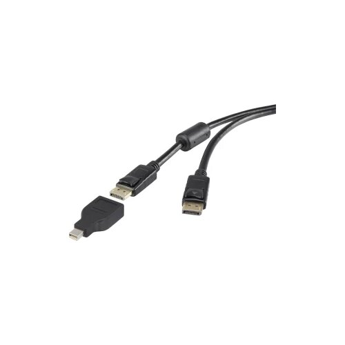 Renkforce DisplayPort Priključni kabel [1x Muški konektor DisplayPort - 1x Muški konektor Mini DisplayPort] 0.50 m Crna Cijene