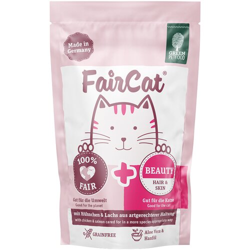 Green Petfood FairCat mokra hrana v vrečkah - Beauty 16 x 85 g Slike