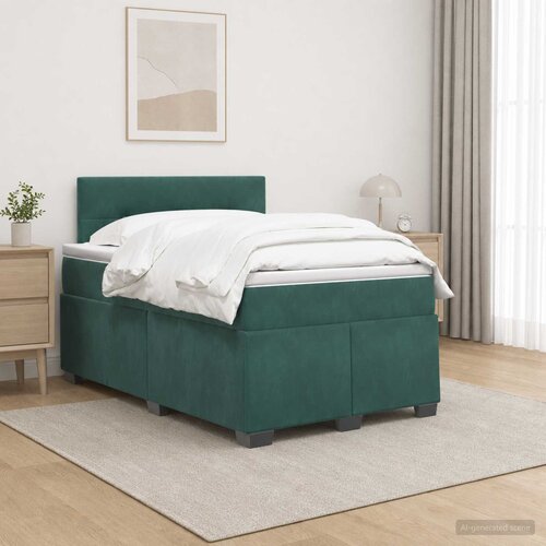  Boxspring krevet s madracem Tamnozelena 120 x 190 cm Bar&scaron;un Cijene
