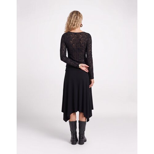 Vero Moda Topi &amp;amp; Bluze VMFLORA LS 2-WAY LACE Črna Slike