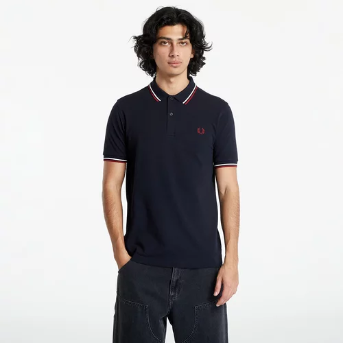 Fred Perry Twin Tipped Shirt Nvy/ Swht/ Bntred