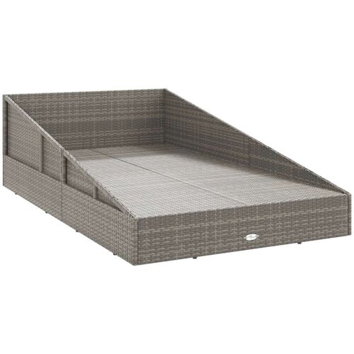 VidaXL Vrtni krevet sivi 110x200 cm od poliratana Slike