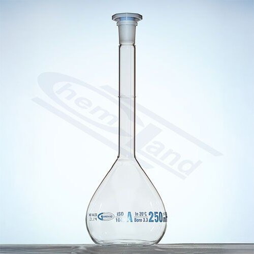  Odmerna tikvica with batch certificate class A 500ml GLASSCO Cene