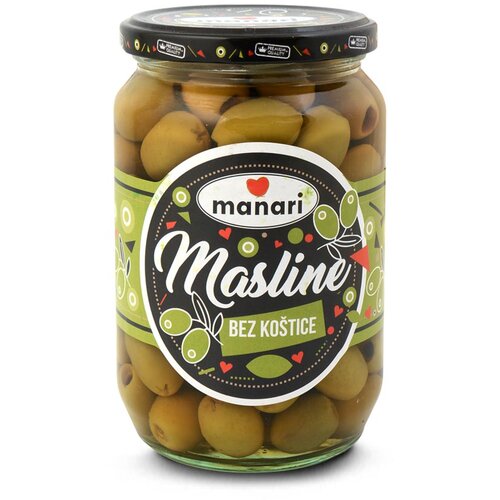 Manari masline zelene bez koštice, 680g Cene