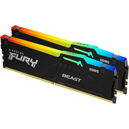 Kingston DDR5 32GB 6800 FURY Beast RGB EXPO, kit 2x 16GB, CL34, DIMM RAM pomnilnik, (21257660) Slike