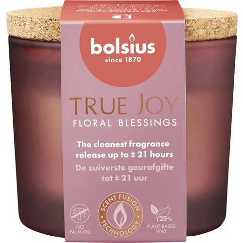 Bolsius Dišeča sveča True Joy s pokrovom iz plute - Floral Blessings Cene