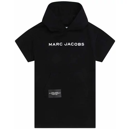 Marc Jacobs Dječja pamučna haljina boja: tamno plava, mini, ravna