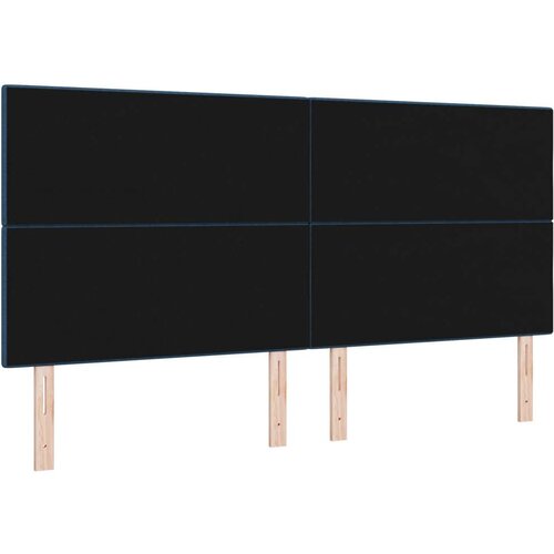  Naslon za glavu s gumbima plavi 200 cm tkanina Slike